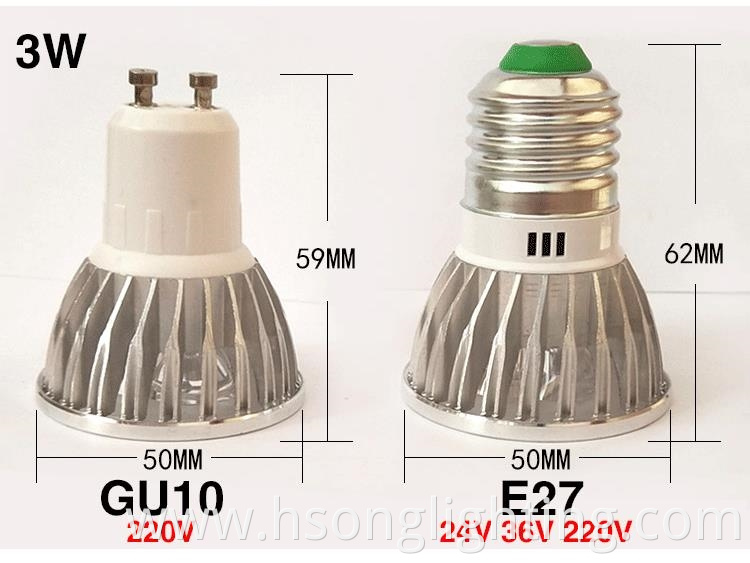 Hot sales Aluminum LED spotlight GU10 LED 5W Mr16 12v 5w GU5.3 Lamp cup